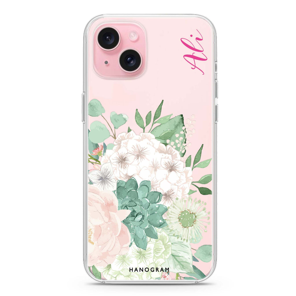 Vintage Flowers iPhone 15 plus Ultra Clear Case