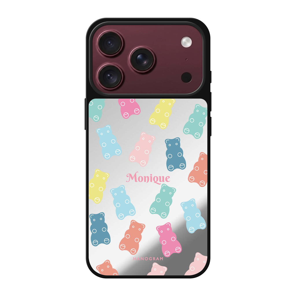 Sweet Dream Bear personalized name bear animal whimsical iPhone 18 Pro Max mirror case