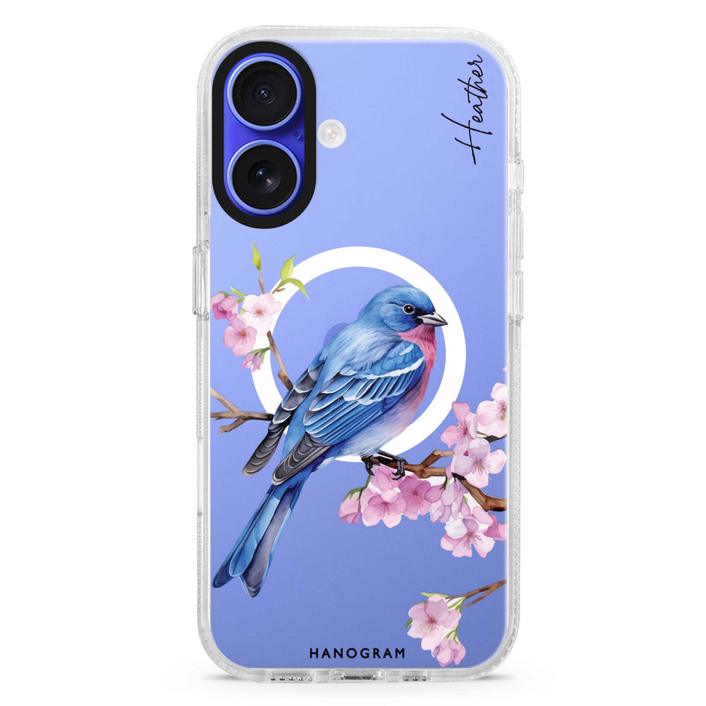Indigo Serenade MagSafe Compatible iPhone 16 Ultra Clear Case - Personalized and Stylish Protection