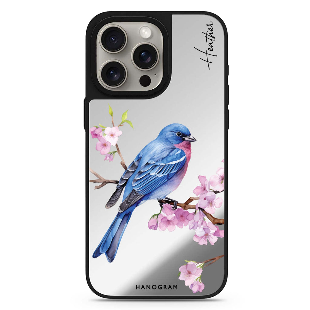 Indigo Serenade personalized name MagSafe mirror case for iPhone 16/15/14 Pro Max and Pro, main view