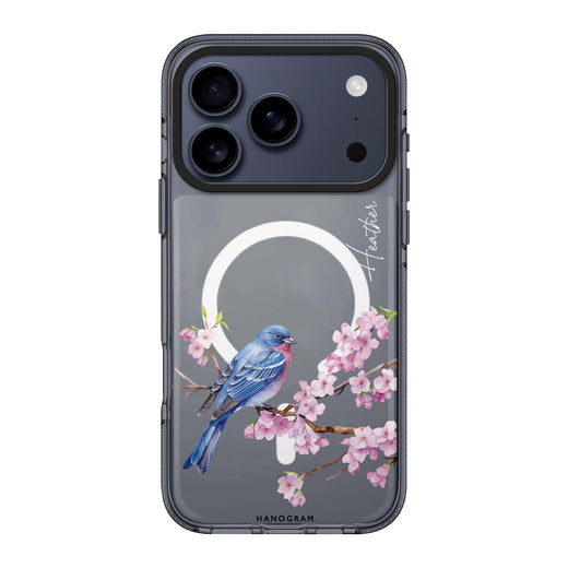 Indigo Serenade personalized name blue graphic iPhone 17 Pro Max ultra clear case