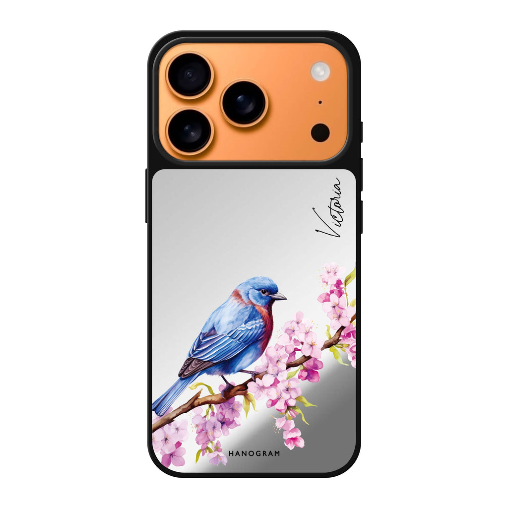 Bunting Blossom personalized name spring flower floral iPhone 17 Pro Max mirror case