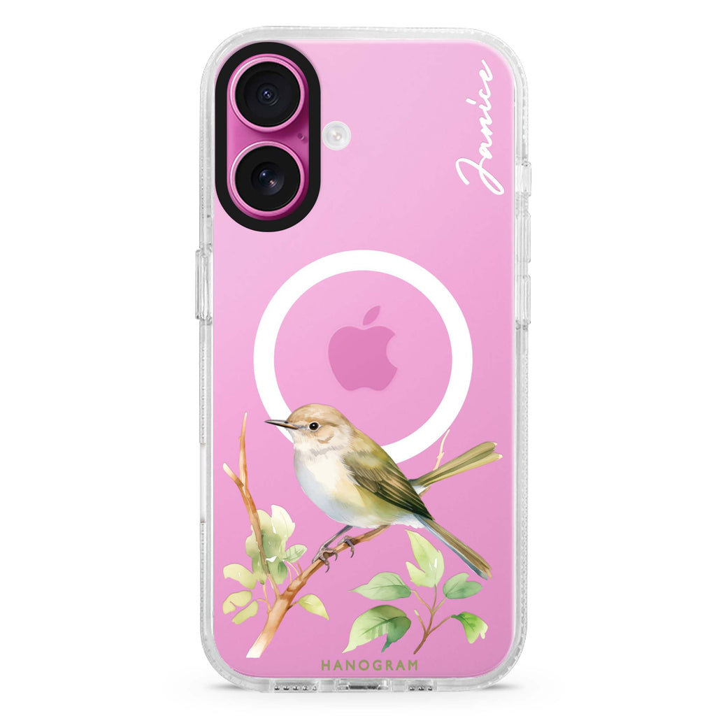 Warbler Whisper MagSafe Compatible iPhone 16 Ultra Clear Case - Personalized and Stylish Protection