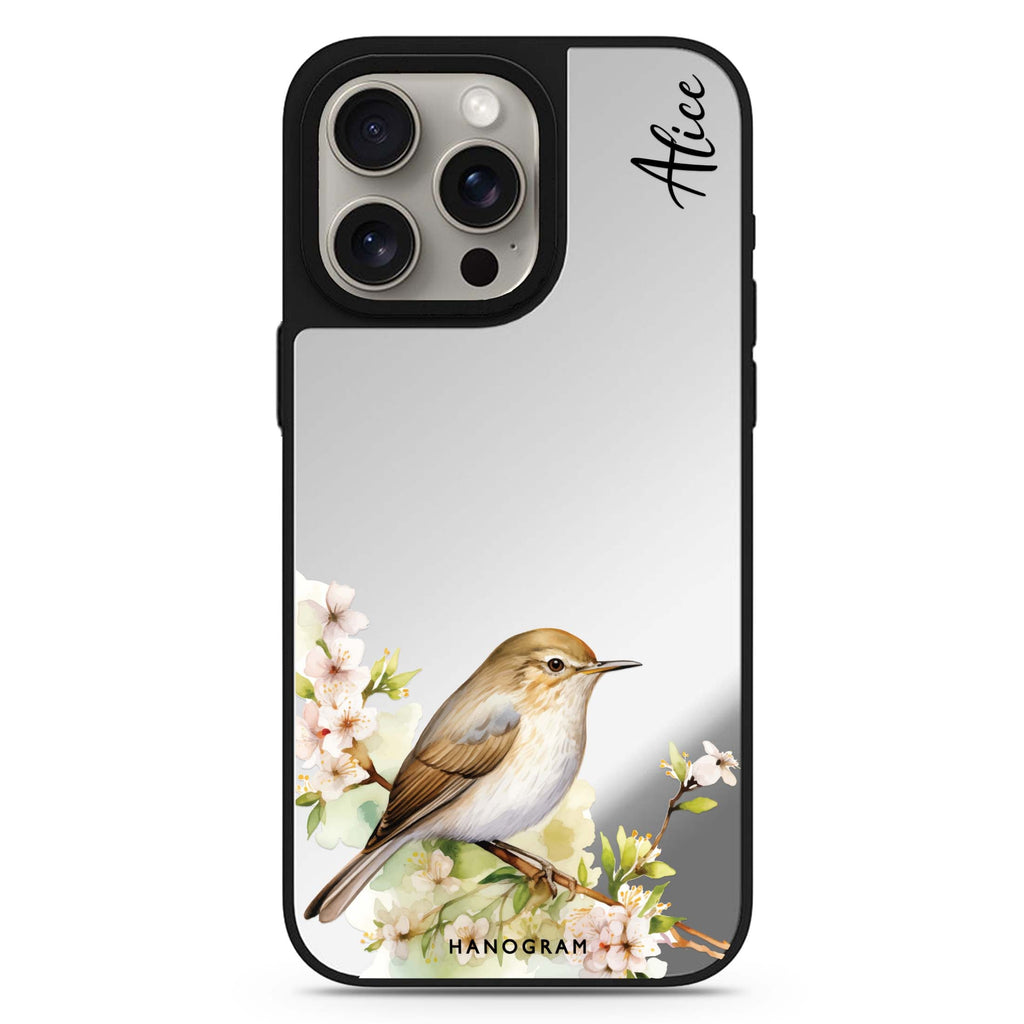 Warbler's Haven personalized name MagSafe mirror case for iPhone 16/15/14 Pro Max and Pro, main view