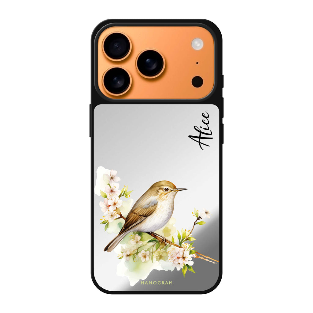 Warbler's Haven personalized name bird animal iPhone 17 Pro Max mirror case
