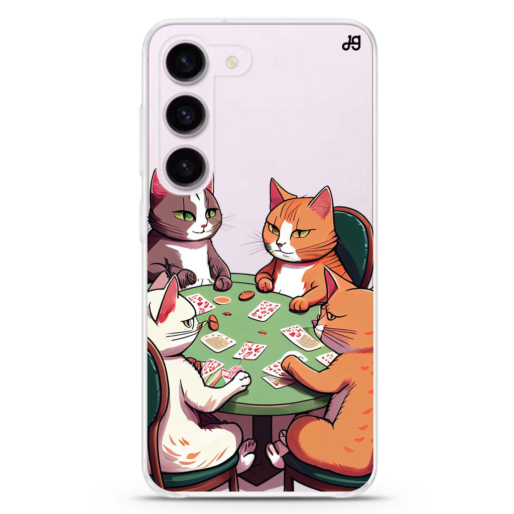 Cats & Game ultra-clear case for Samsung Galaxy S23/S22, front view