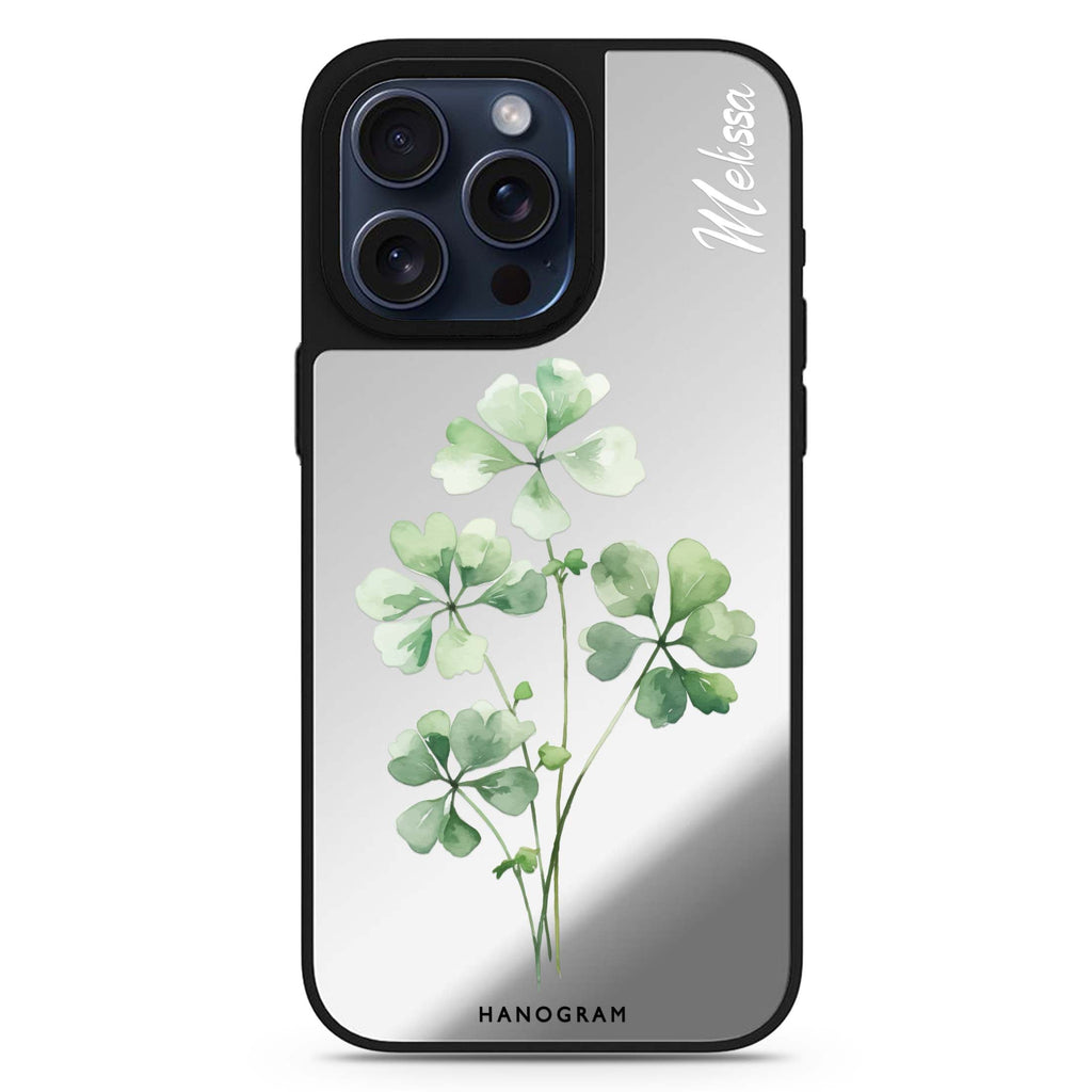 Luck's Leaf personalized name MagSafe mirror case for iPhone 16/15/14 Pro Max and Pro, main view