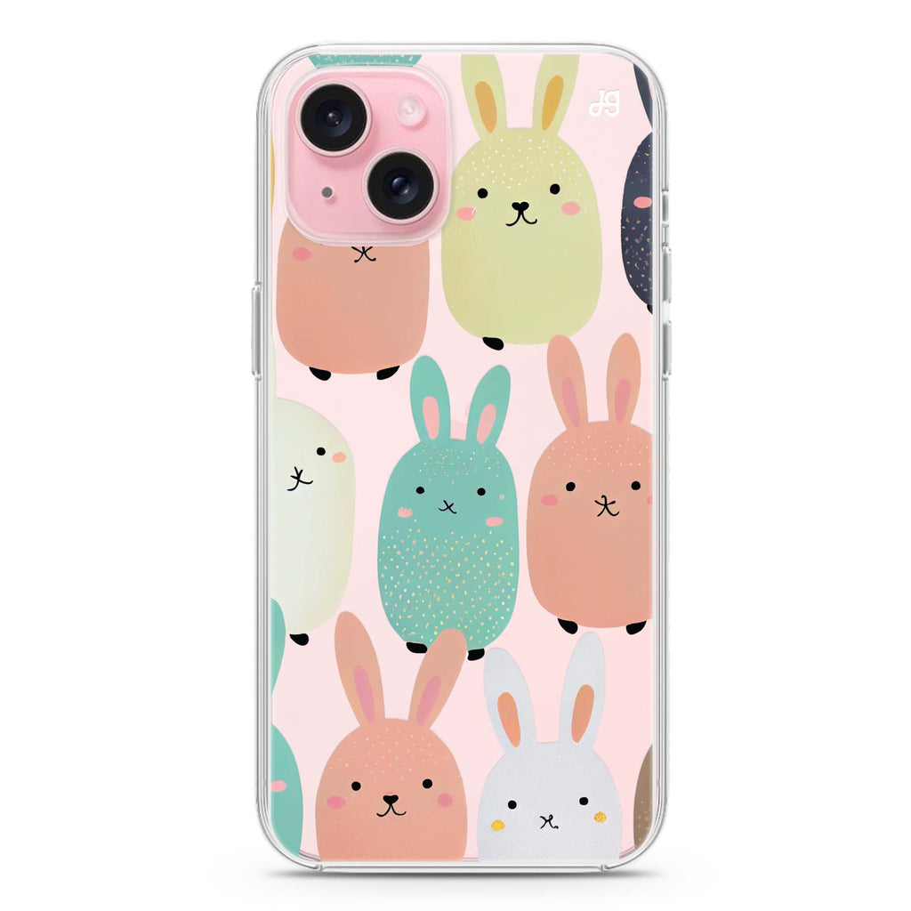Cute Bunny iPhone 15 plus Ultra Clear Case
