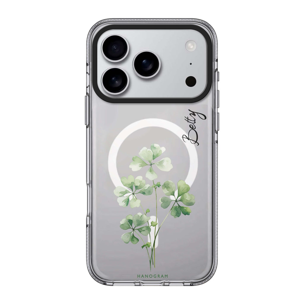 Luck's Leaf personalized name tree floral nature iPhone 17 Pro Max ultra clear case