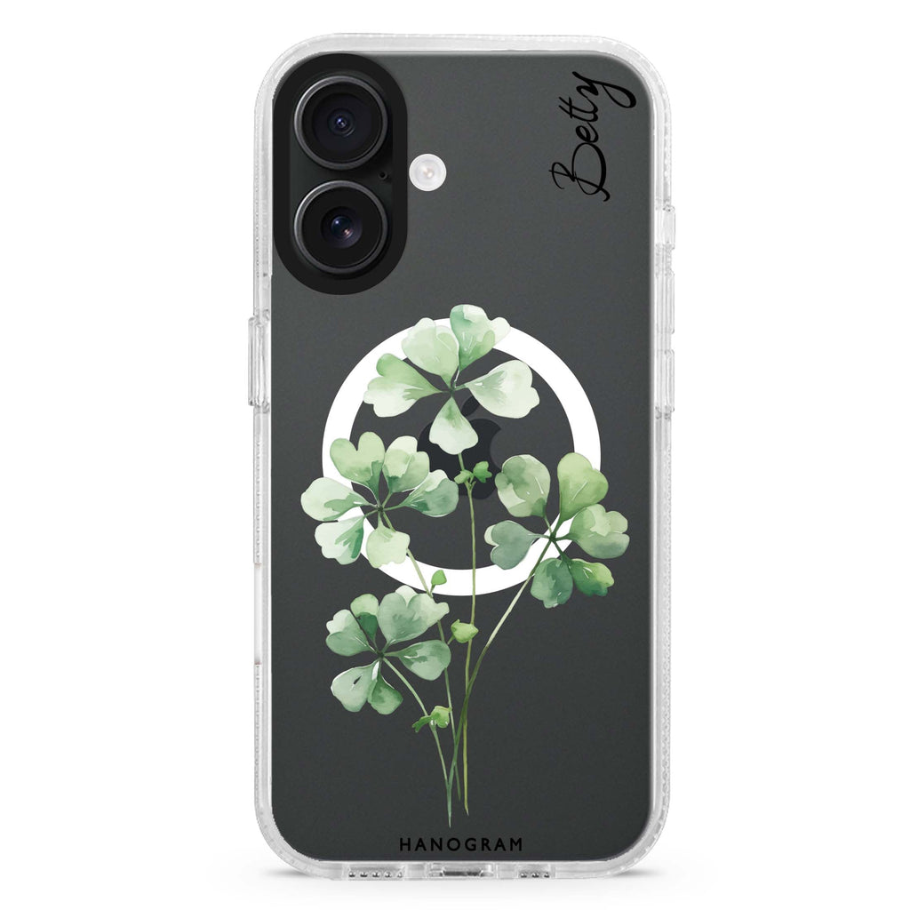 Luck's Leaf MagSafe Compatible iPhone 16 Ultra Clear Case - Personalized and Stylish Protection