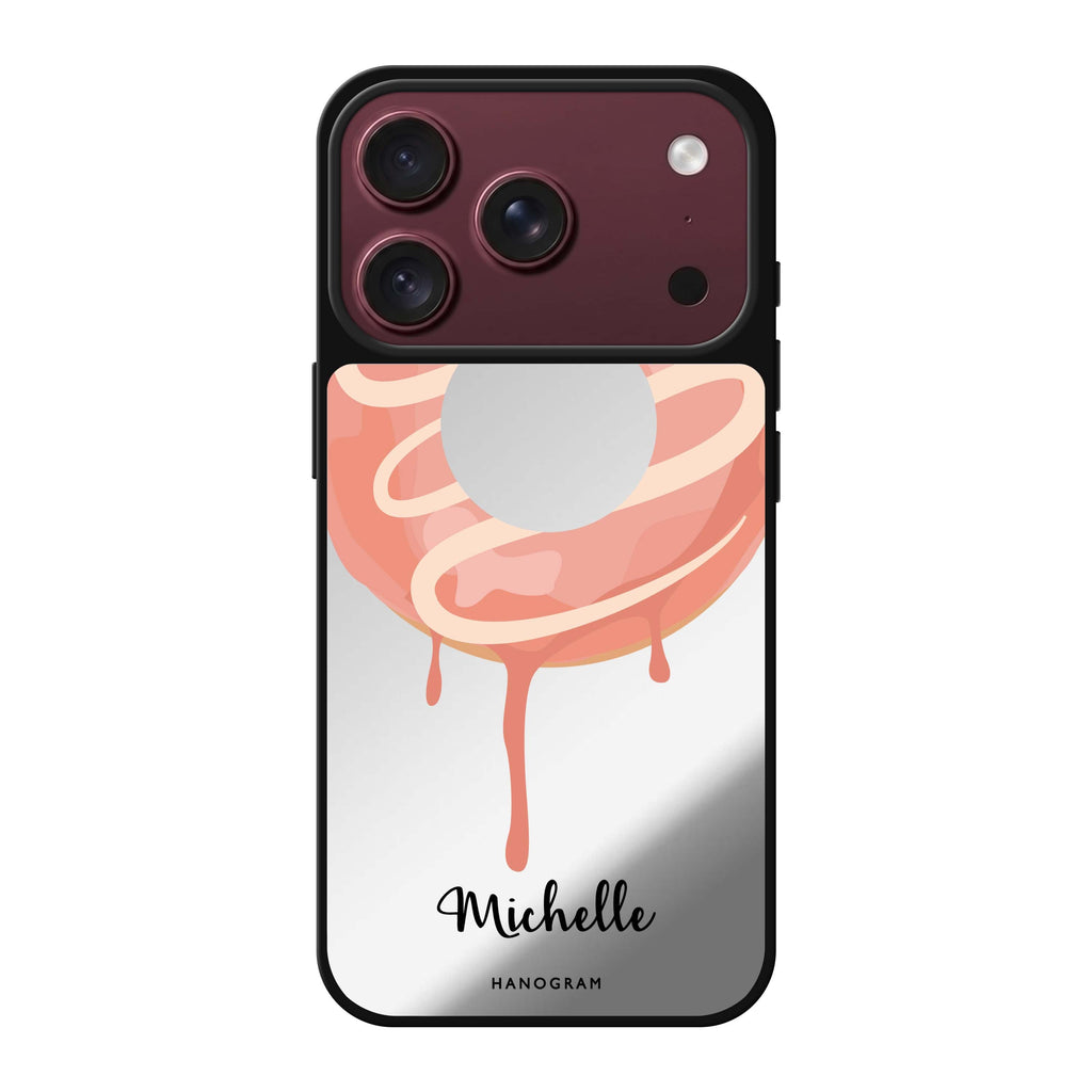 Yummy Donut I personalized name donut food iPhone 18 Pro Max mirror case