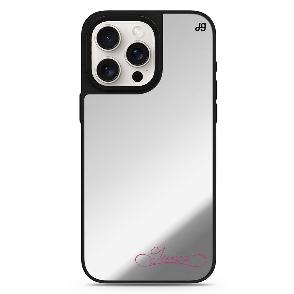 Cursive II personalized name MagSafe mirror case for iPhone 16/15/14 Pro Max and Pro, main view