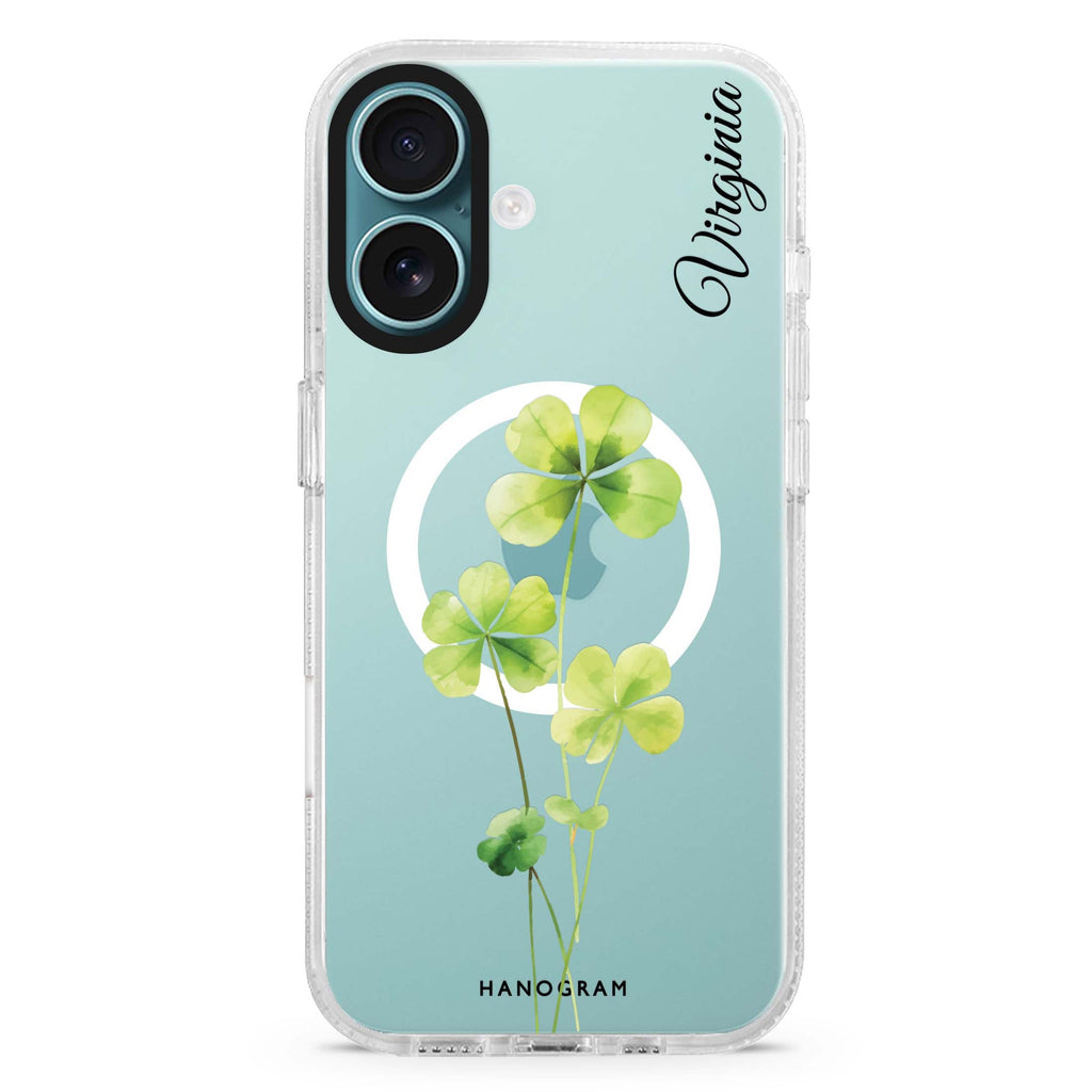 Trinity Blossom MagSafe Compatible iPhone 16 Ultra Clear Case - Personalized and Stylish Protection