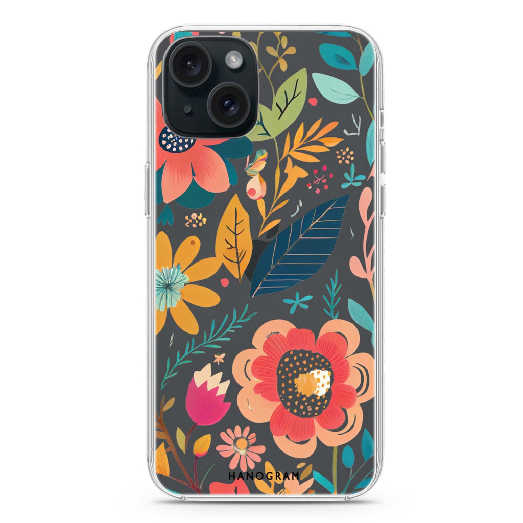 Pretty Florals iPhone 15 plus Ultra Clear Case