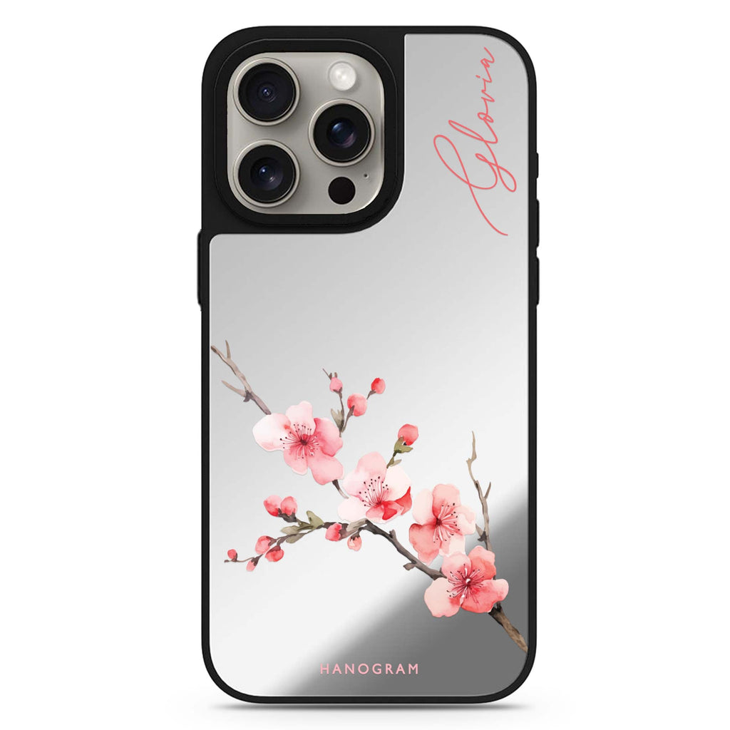 Cherry Bliss personalized name MagSafe mirror case for iPhone 16/15/14 Pro Max and Pro, main view