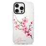 Petal Harmony custom name iPhone 16/15/14 Pro Max & Pro ultra clear case floral design, front product view