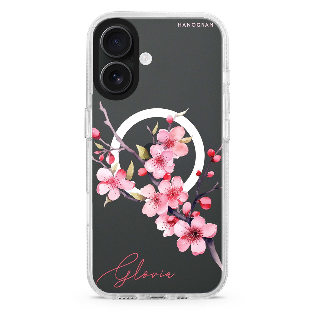 Petal Harmony MagSafe Compatible iPhone 16 Ultra Clear Case - Personalized and Stylish Protection