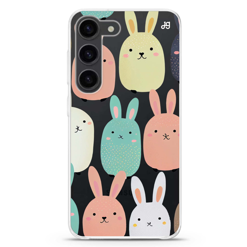 Cute Bunny ultra-clear case for Samsung Galaxy S23/S22, front view
