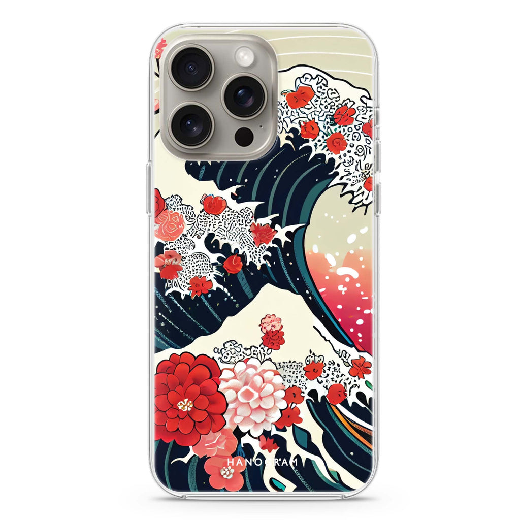 Waves & Flowers iPhone Ultra Clear Case