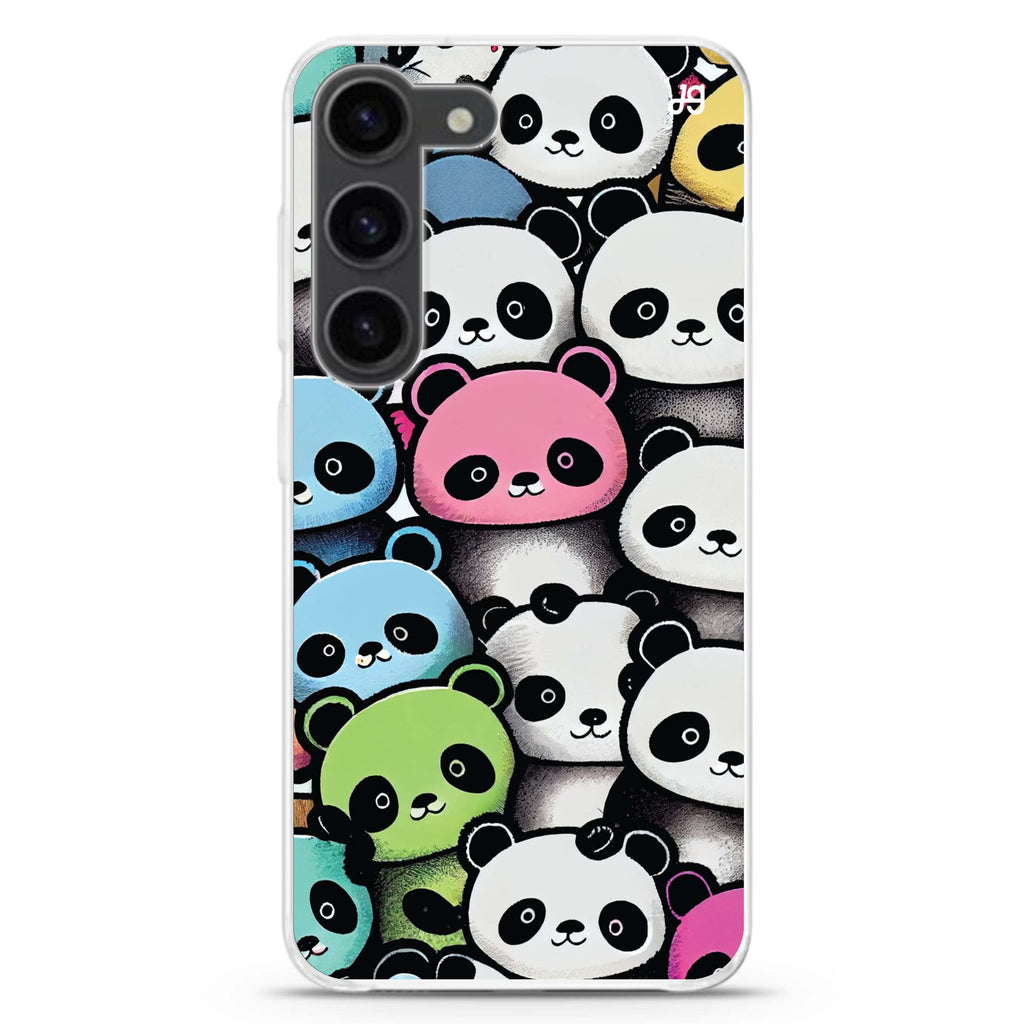 Cute Pandas ultra-clear case for Samsung Galaxy S23/S22, front view