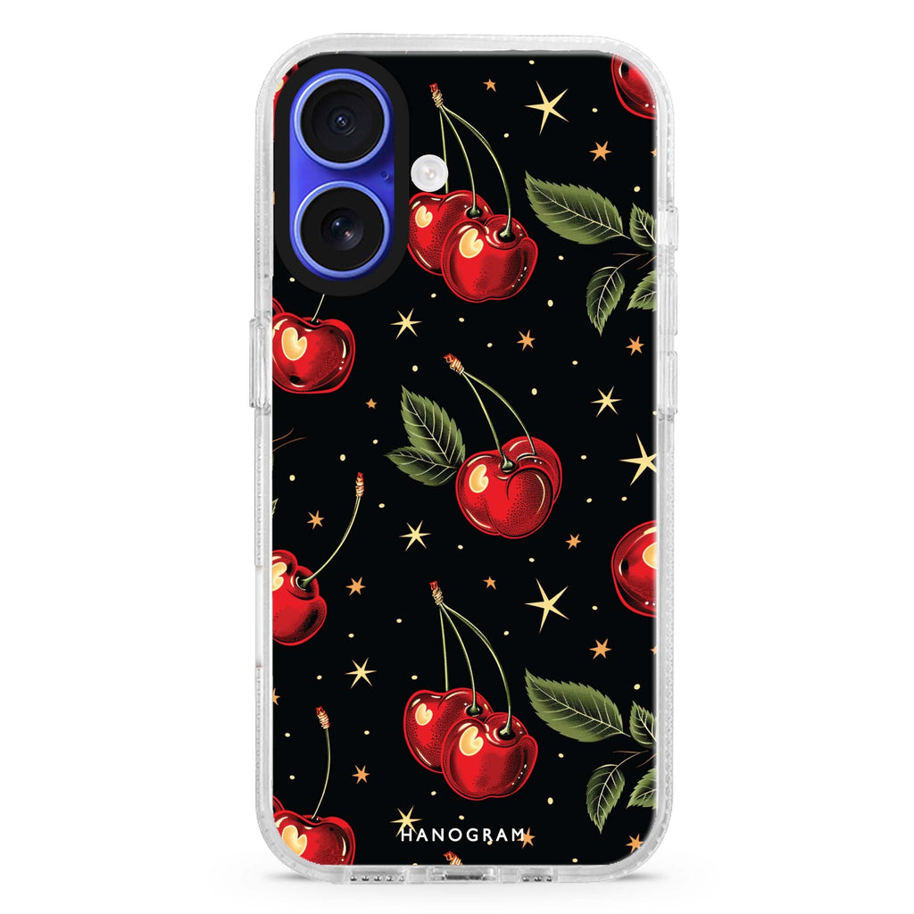 Cherry Harmony MagSafe Compatible iPhone 16 Ultra Clear Case - Personalized and Stylish Protection