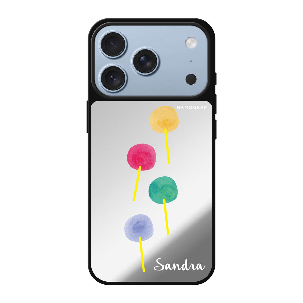 Colorful Candy I personalized name multicolor food iPhone 18 Pro Max mirror case