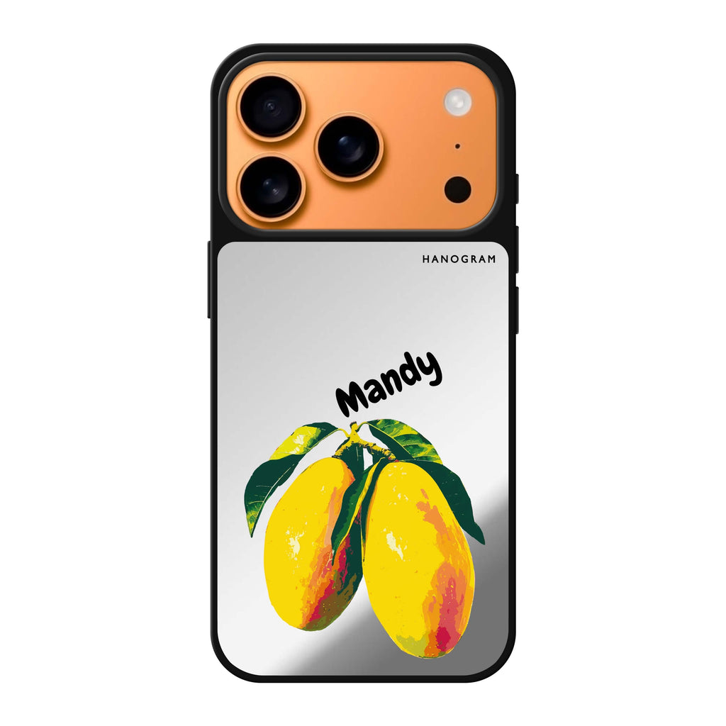 Mango Majesty personalized name mango food fruit iPhone 17 Pro Max mirror case