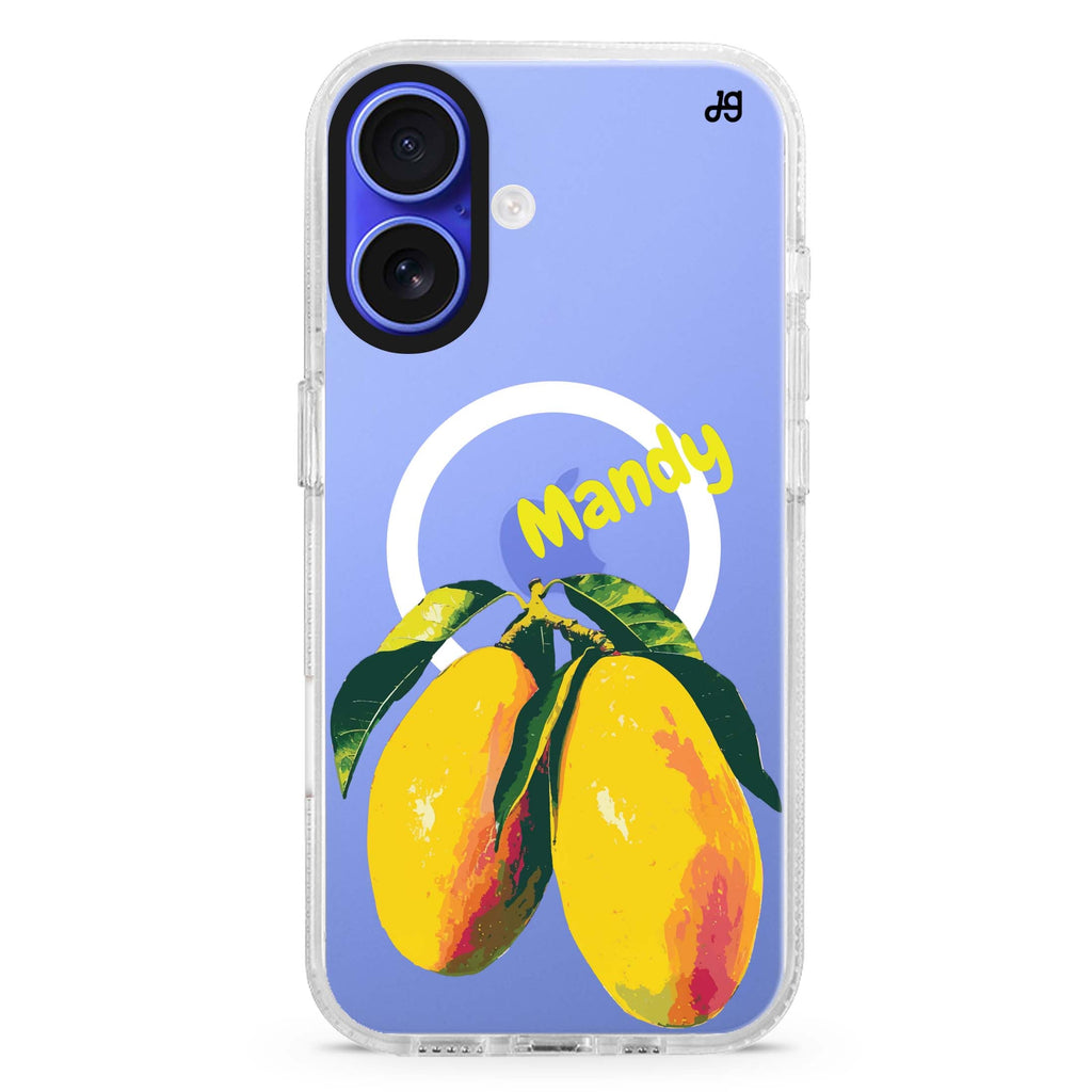 Mango Majesty MagSafe Compatible iPhone 16 Ultra Clear Case - Personalized and Stylish Protection