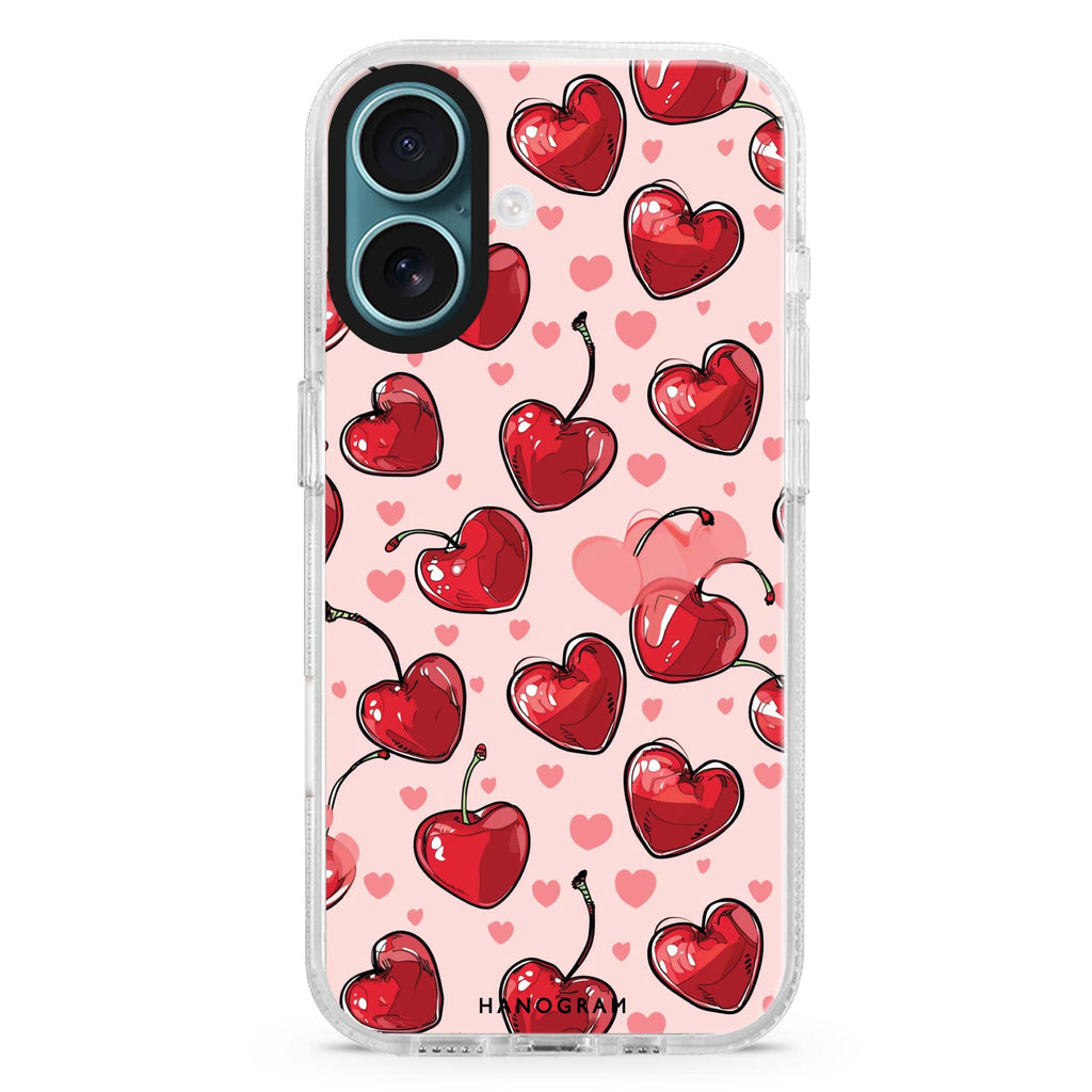 Cherry Amore MagSafe Compatible iPhone 16 Ultra Clear Case - Personalized and Stylish Protection