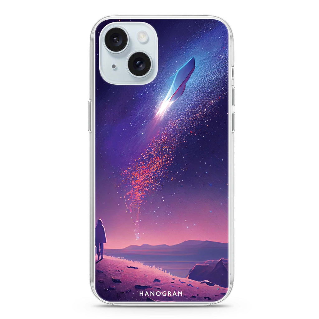 Imagine the Galaxy II iPhone 15 Plus MagSafe Compatible Ultra Clear Case