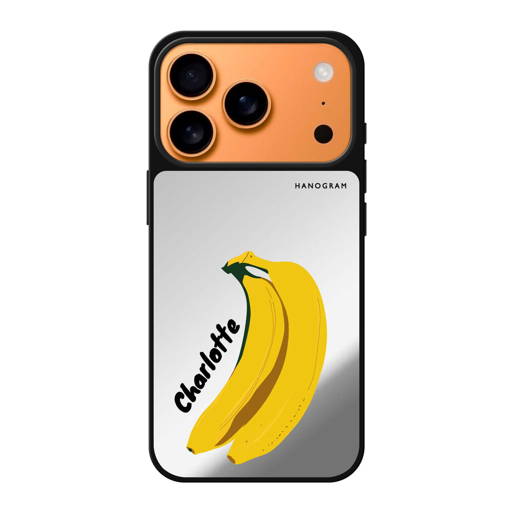 Banana Breeze personalized name banana food fruit iPhone 17 Pro Max mirror case