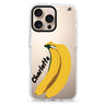 Banana Breeze custom name iPhone 16/15/14 Pro Max & Pro ultra clear case typography design, front product view