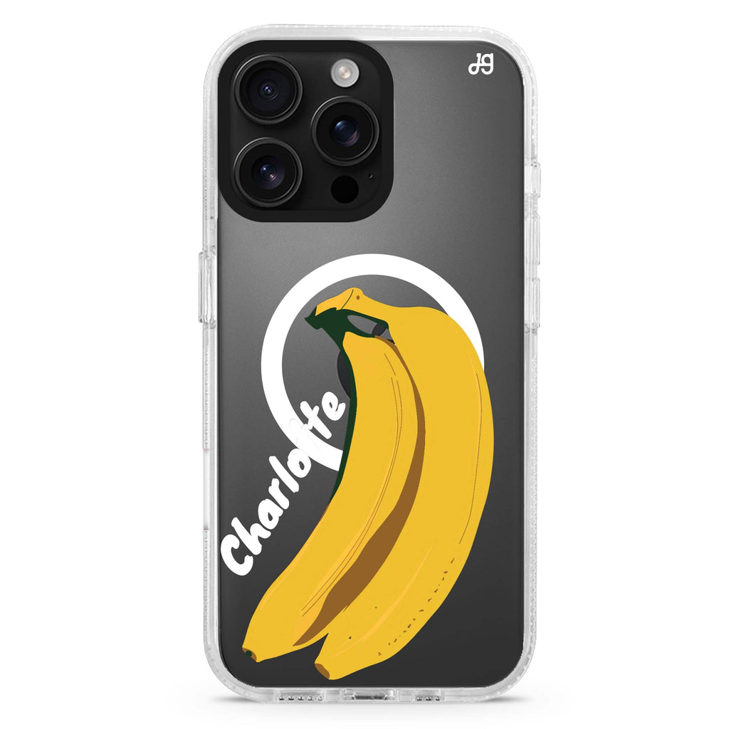 Banana Breeze MagSafe Compatible iPhone 16 Pro Ultra Clear Case - Personalized and Stylish Protection