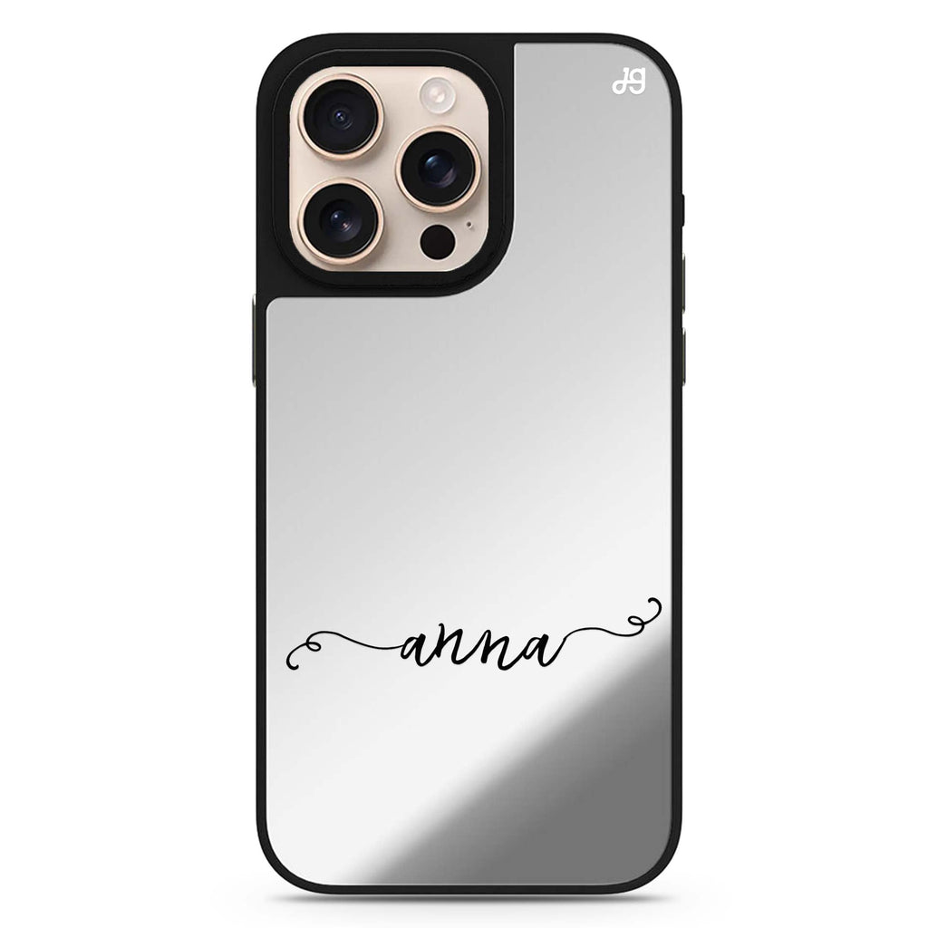 Reflective iPhone 16 Pro Mirror Case – Vine Design