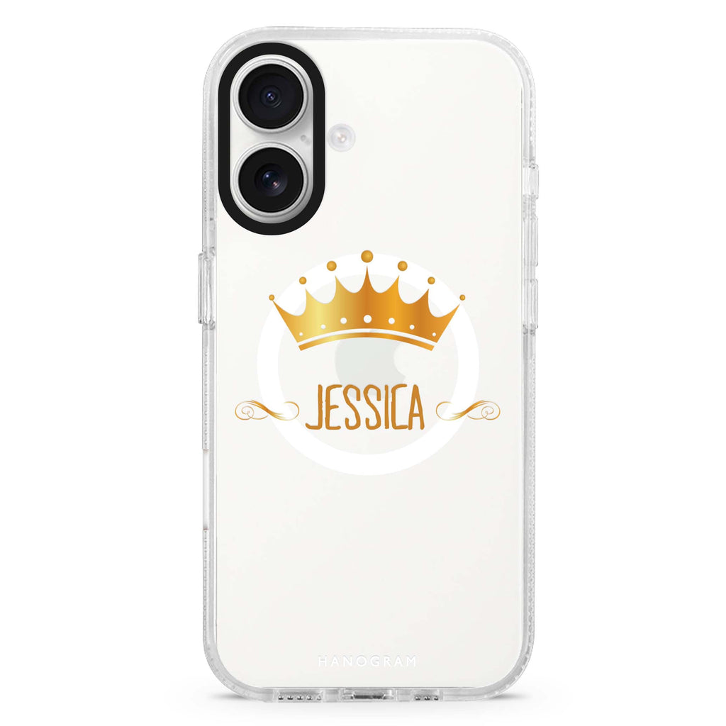 Queen's crown MagSafe Compatible iPhone 16 Ultra Clear Case - Personalized and Stylish Protection