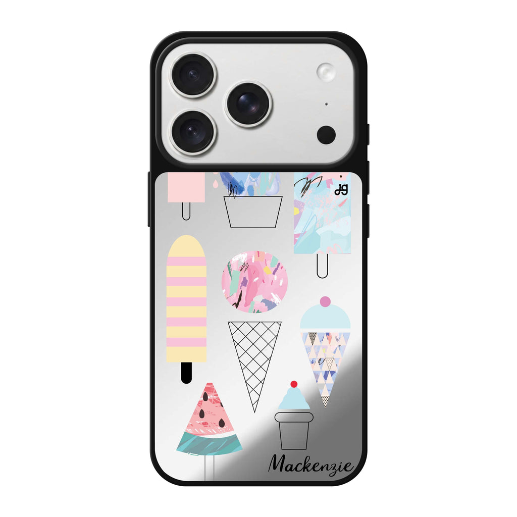 Artistic Ice cream II personalized name ice cream food iPhone 18 Pro Max mirror case