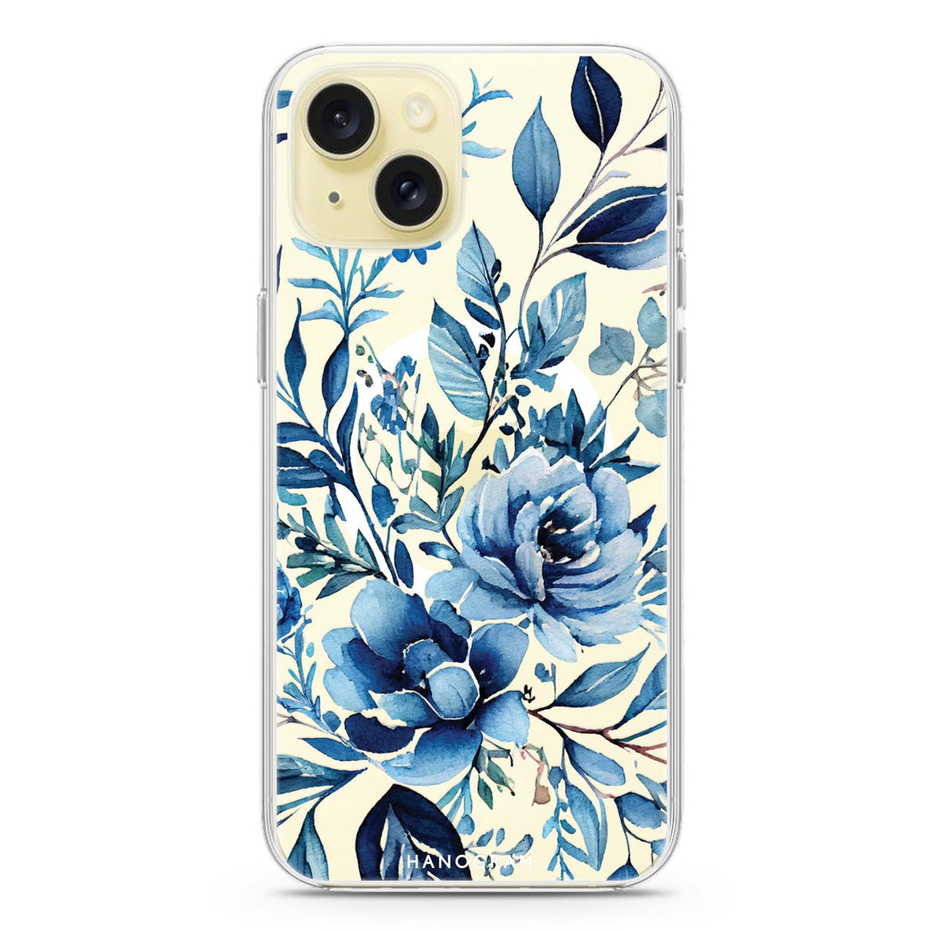 Floral iPhone 15 Plus MagSafe Compatible Ultra Clear Case
