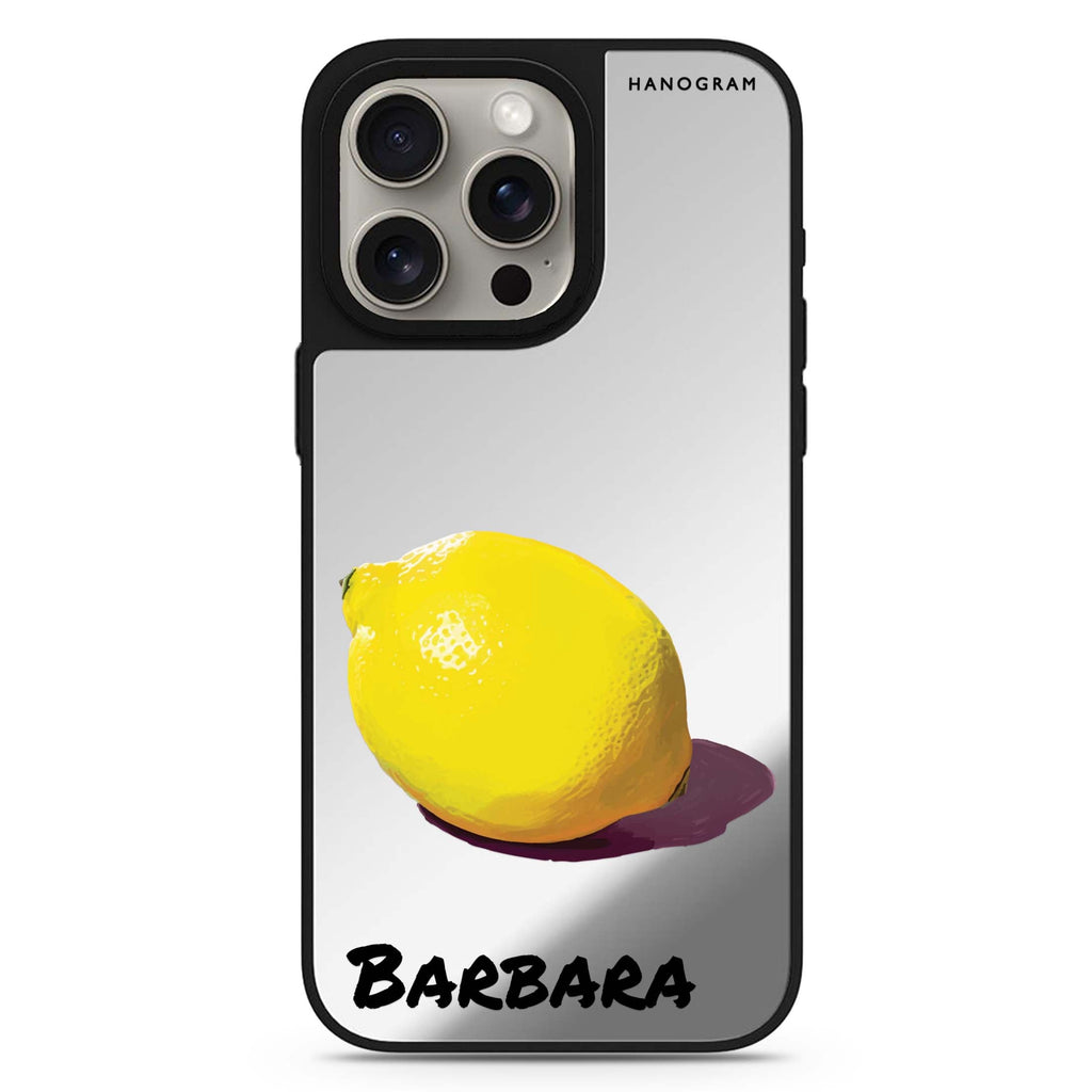Lemon Lush personalized name MagSafe mirror case for iPhone 16/15/14 Pro Max and Pro, main view