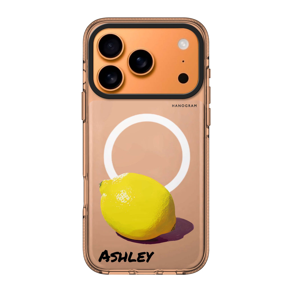 Lemon Lush personalized name fruit iPhone 17 Pro Max ultra clear case