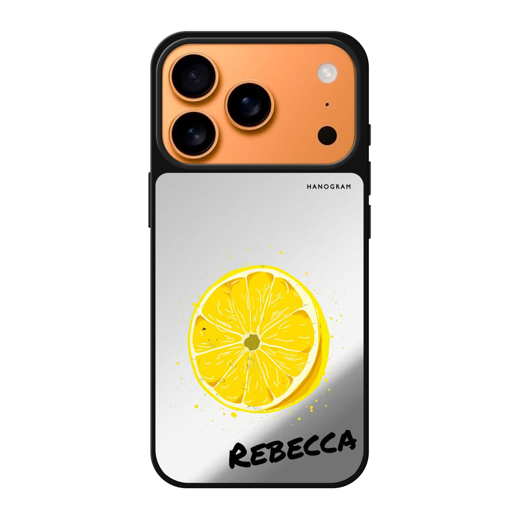 Zesty Zen personalized name minimal iPhone 17 Pro Max mirror case