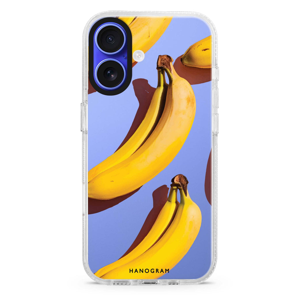 Endless Yellow iPhone 16 and 16 Plus ultra clear case, transparent colorful artwork, front product view