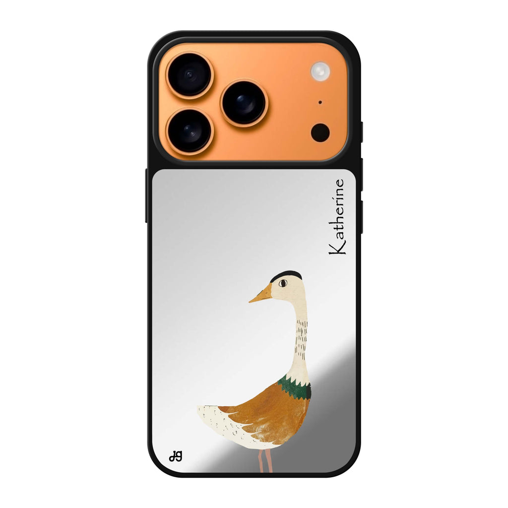 Meadow Honk personalized name floral nature iPhone 17 Pro Max mirror case