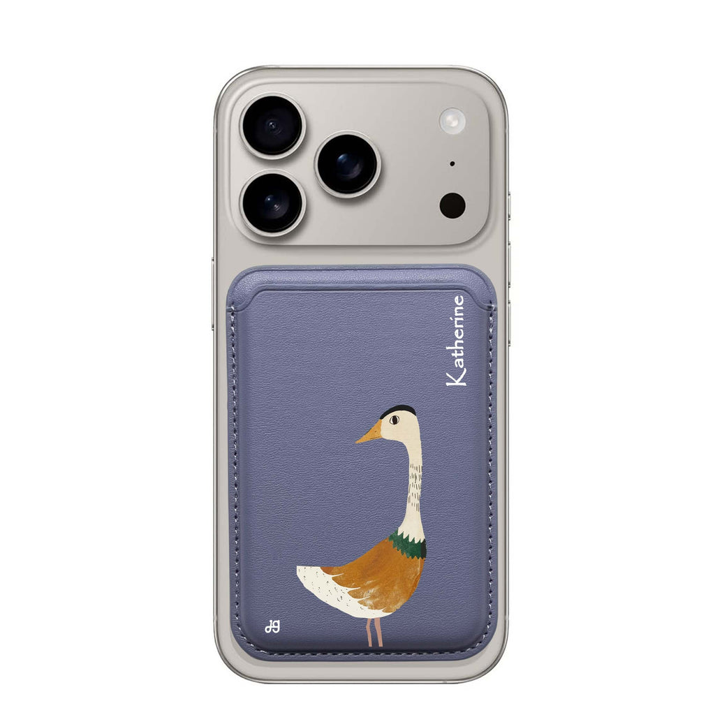 Meadow Honk custom name MagSafe wallet for iPhone, personalized magnetic card holder, main view
