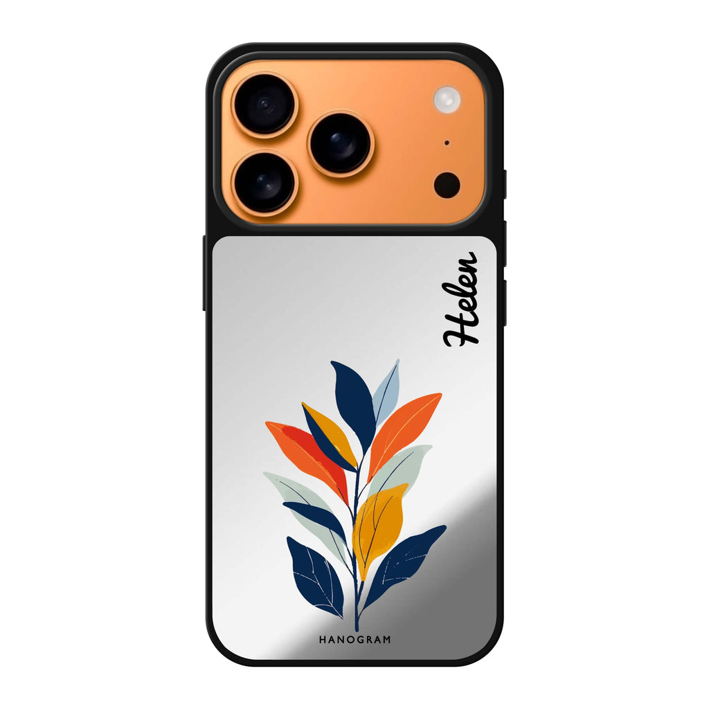 Flora Flat personalized name flower floral iPhone 17 Pro Max mirror case