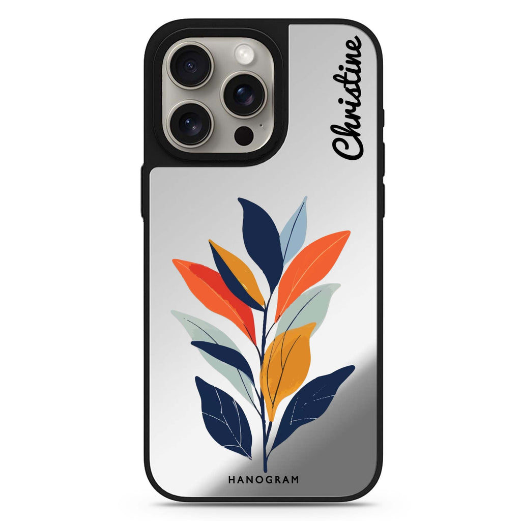 Flora Flat personalized name MagSafe mirror case for iPhone 16/15/14 Pro Max and Pro, main view
