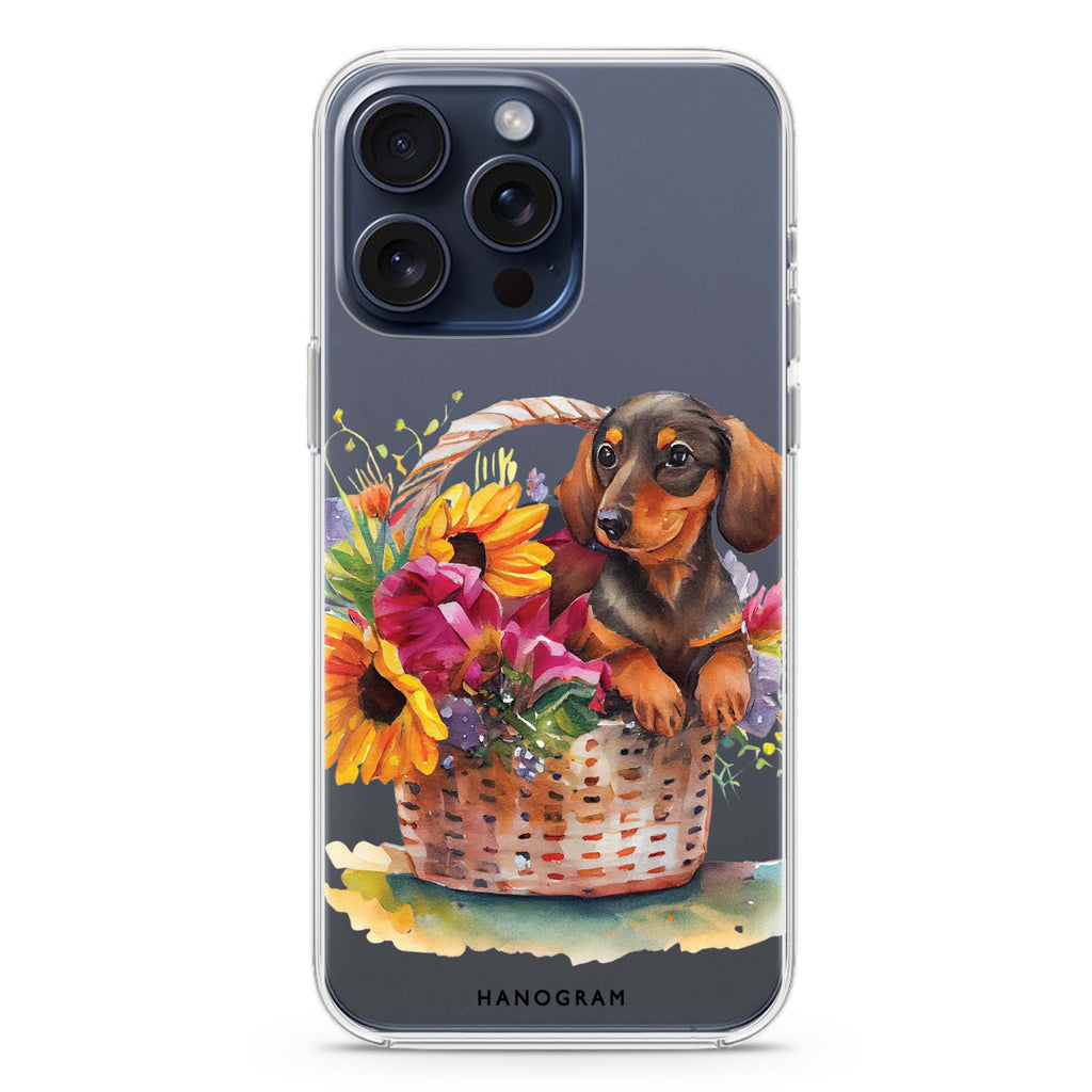 Floral & Dog iPhone Ultra Clear Case