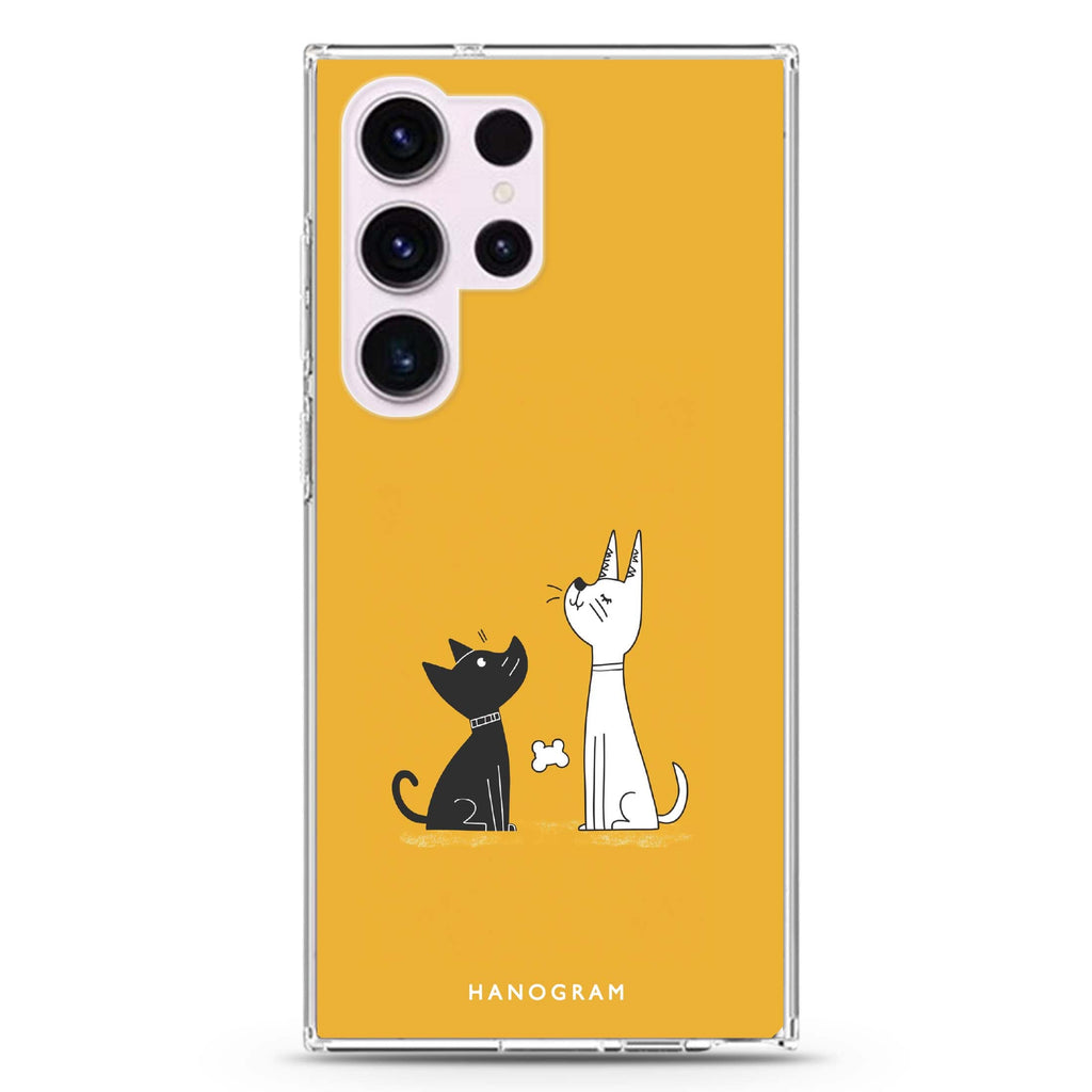 Paw & Claw Samsung Galaxy S26/S25/S24/S23/S22 Ultra ultra clear case, transparent design, main view