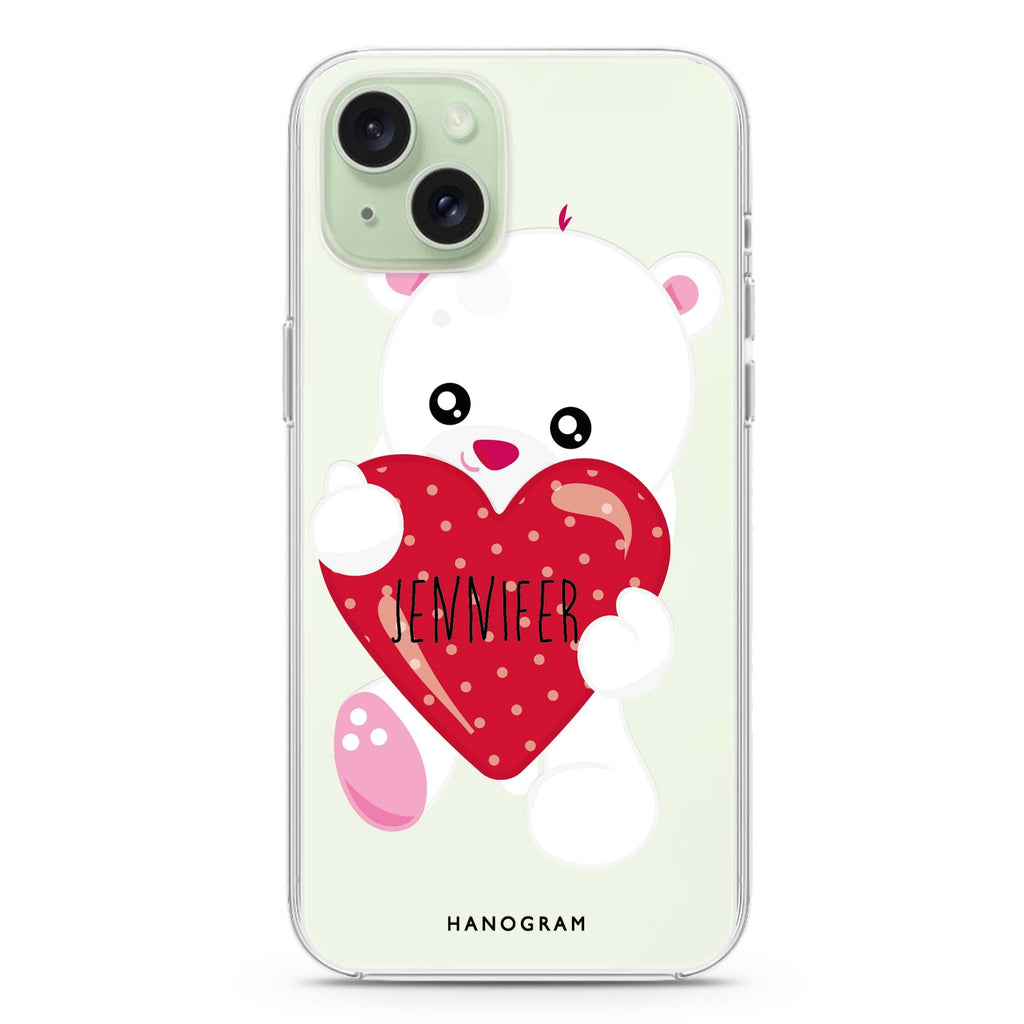 Lovely Bear iPhone 15 Plus MagSafe Compatible Ultra Clear Case