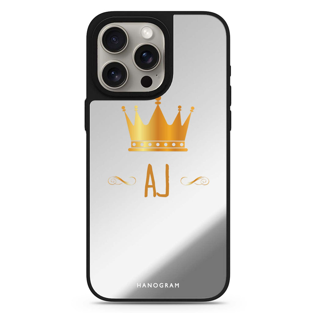 King's Crown personalized name MagSafe mirror case for iPhone 16/15/14 Pro Max and Pro, main view