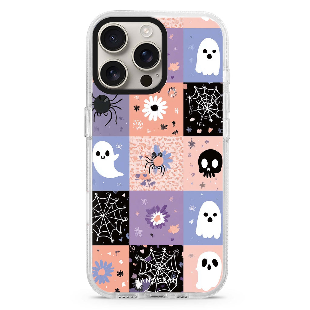 Pastel Patchwork Haunts MagSafe Compatible Ultra Clear Case